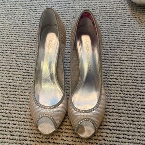 Caparros Shimmering Gold Heels